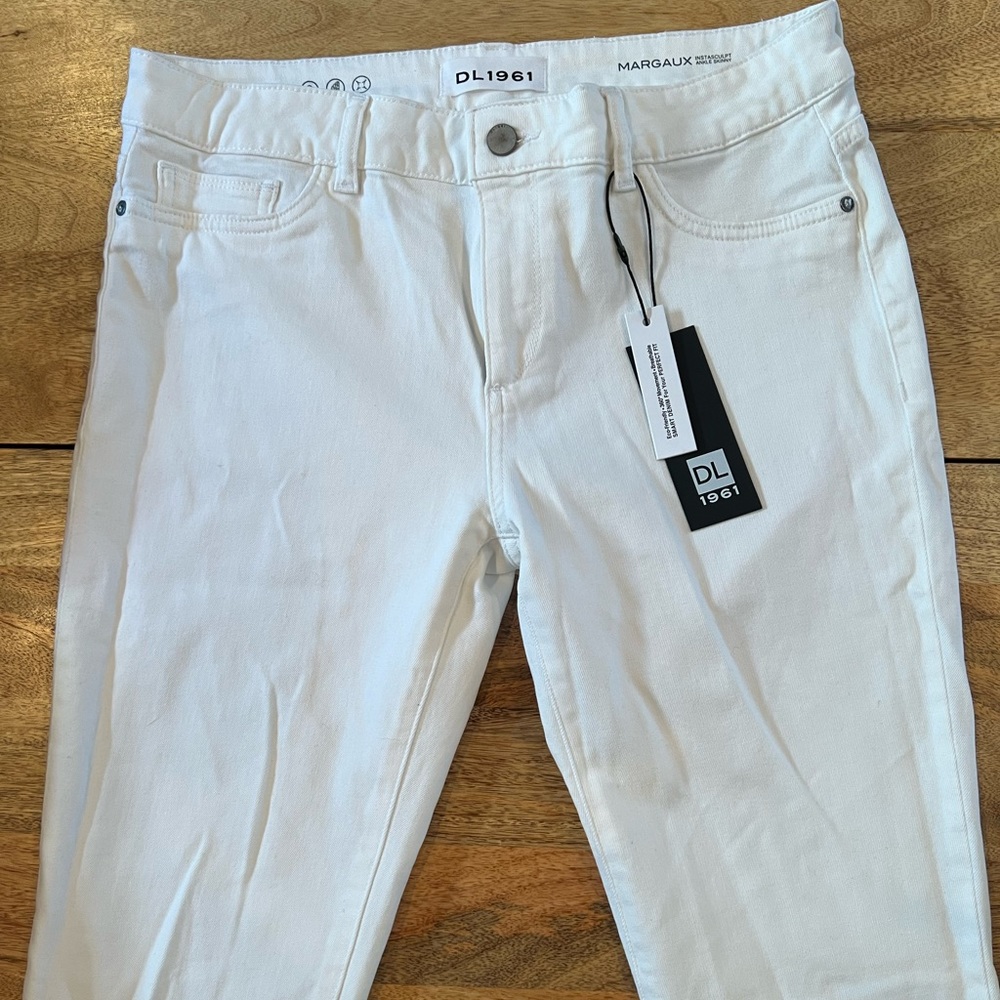 White DL 1961 Margaux Instasculpt Ankle Skinny Jeans sz30